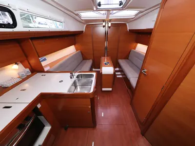 Salon of Feniks, a Dufour 350 GL sailboat at Grad Vodice, Croatia
