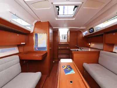 Galley of Feniks, a Dufour 350 GL sailboat at Grad Vodice, Croatia