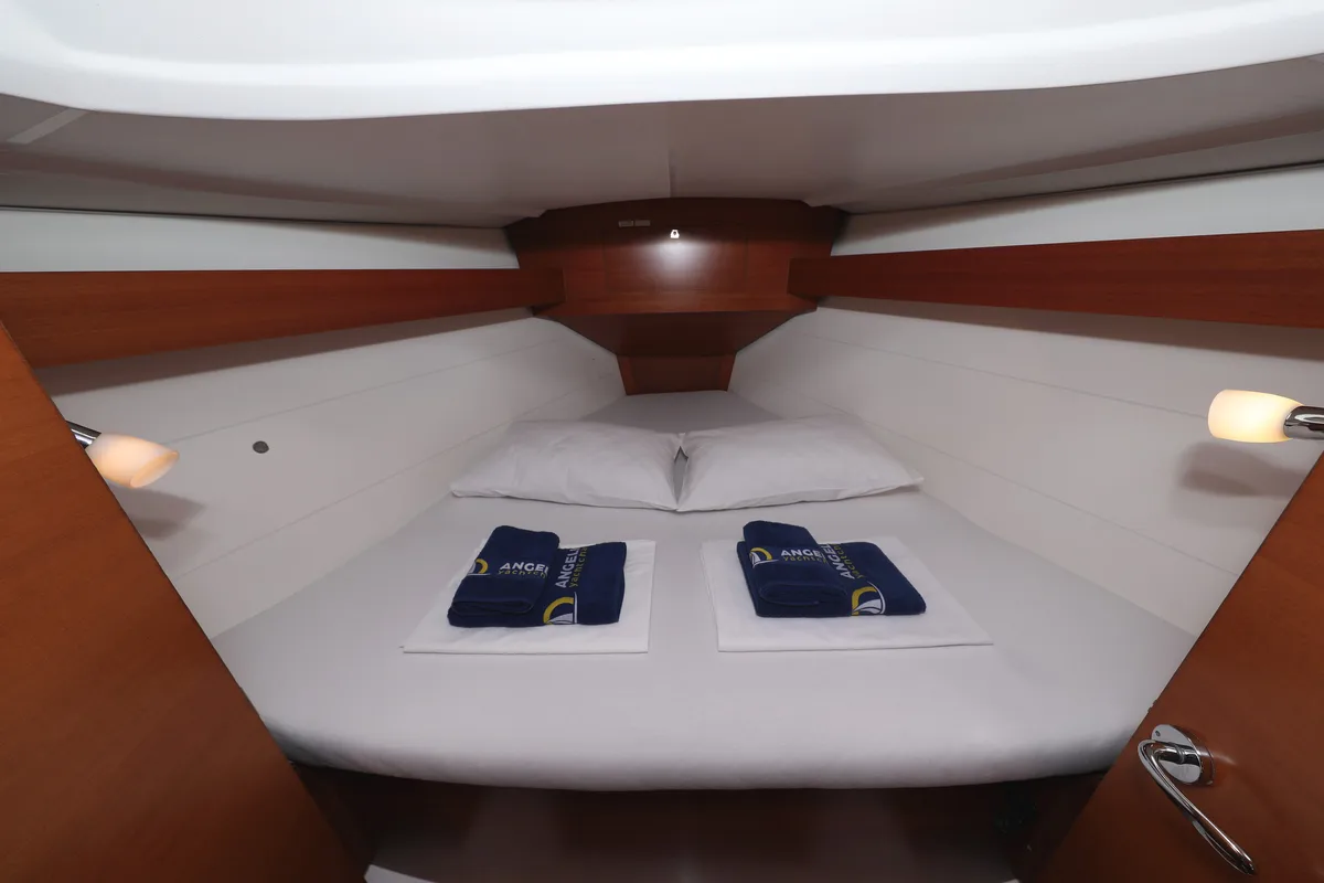 Cabin on Feniks, a Dufour 350 GL sailboat at Grad Vodice, Croatia