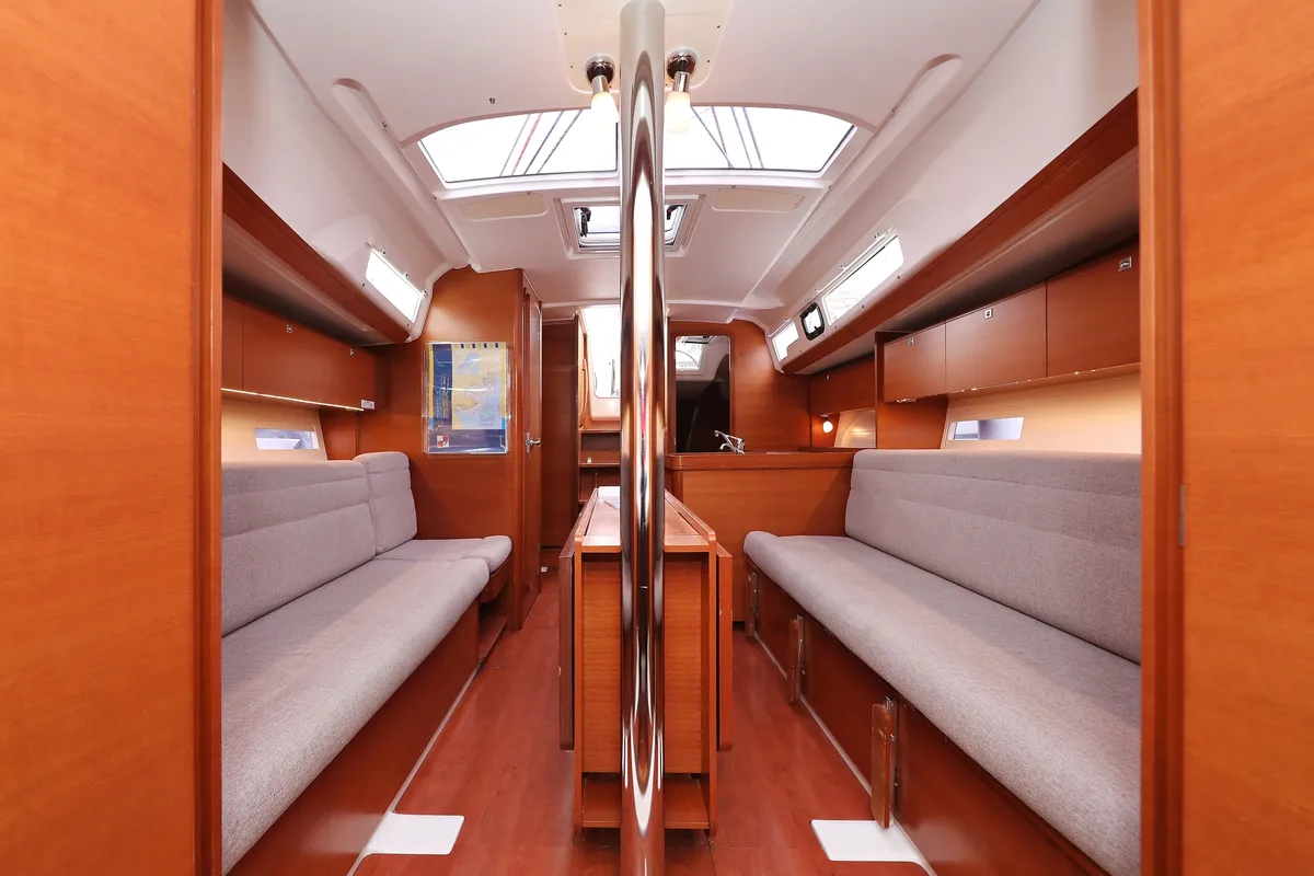 Salon of Feniks, a Dufour 350 GL sailboat at Grad Vodice, Croatia