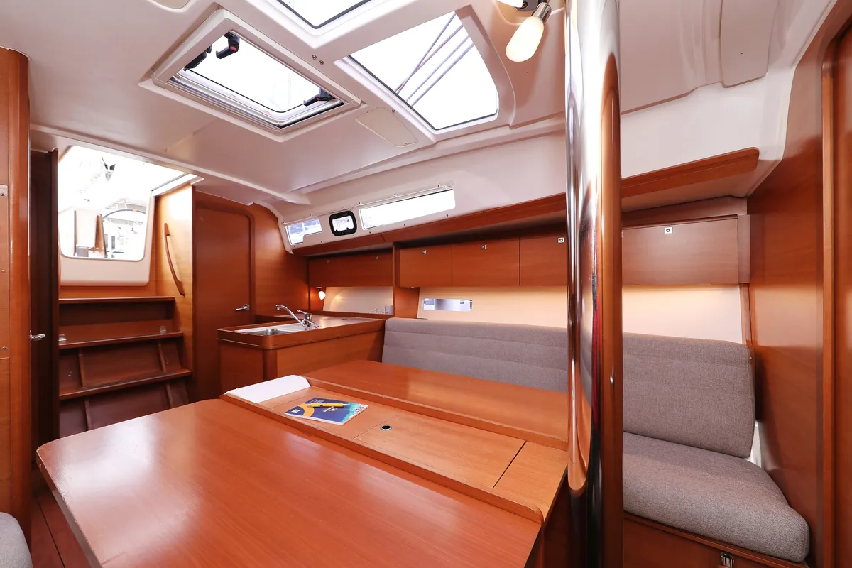 Salon of Feniks, a Dufour 350 GL sailboat at Grad Vodice, Croatia