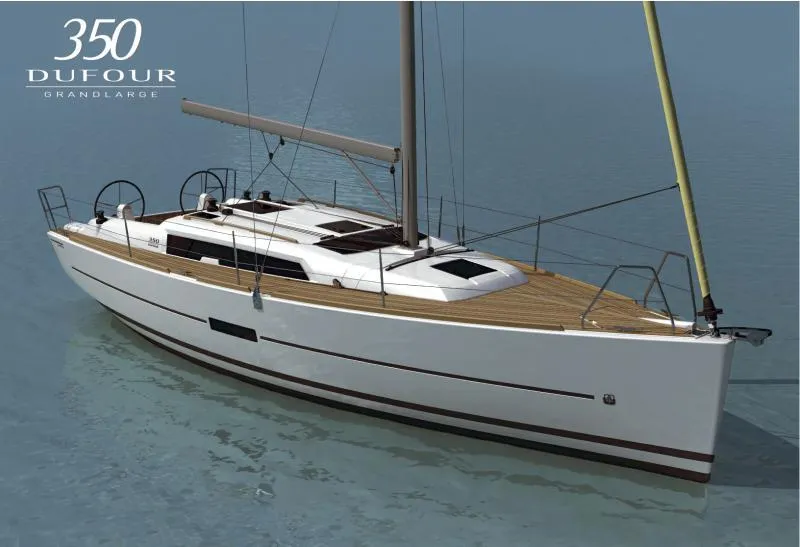 Exterior view of Feniks, a Dufour 350 GL sailboat at Grad Vodice, Croatia