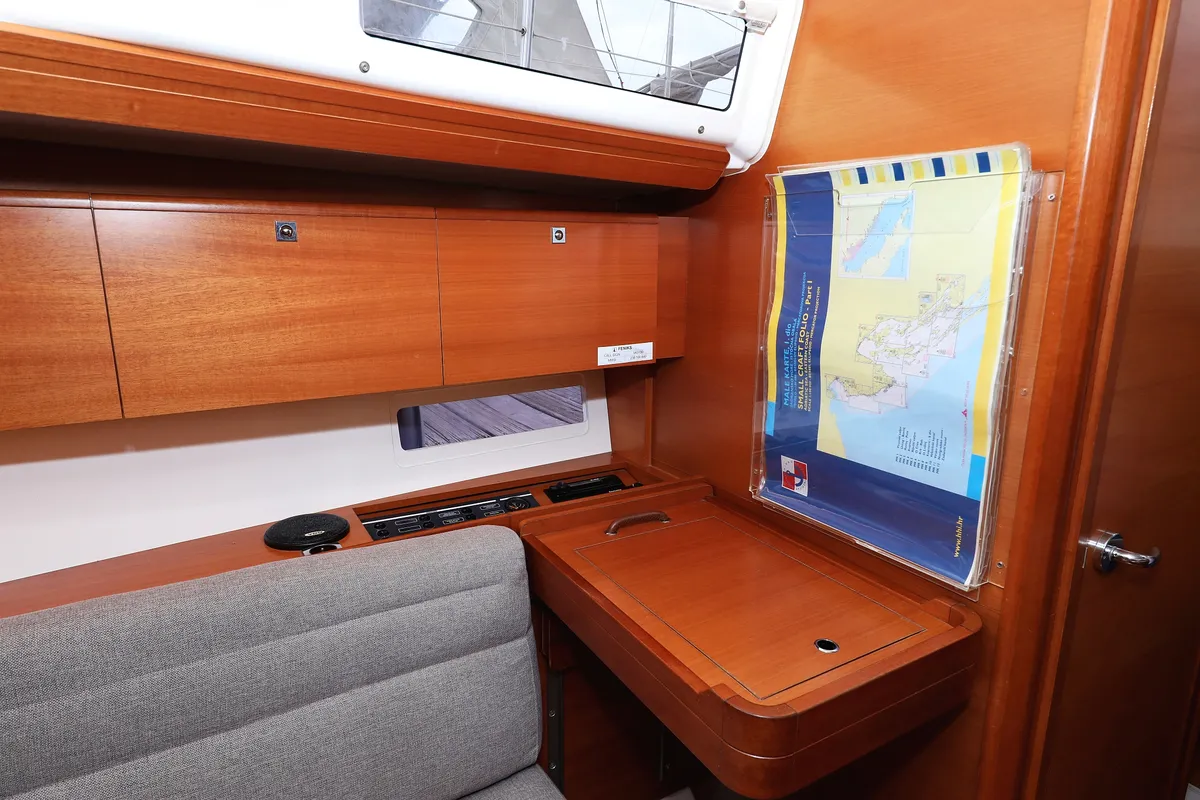Salon of Feniks, a Dufour 350 GL sailboat at Grad Vodice, Croatia