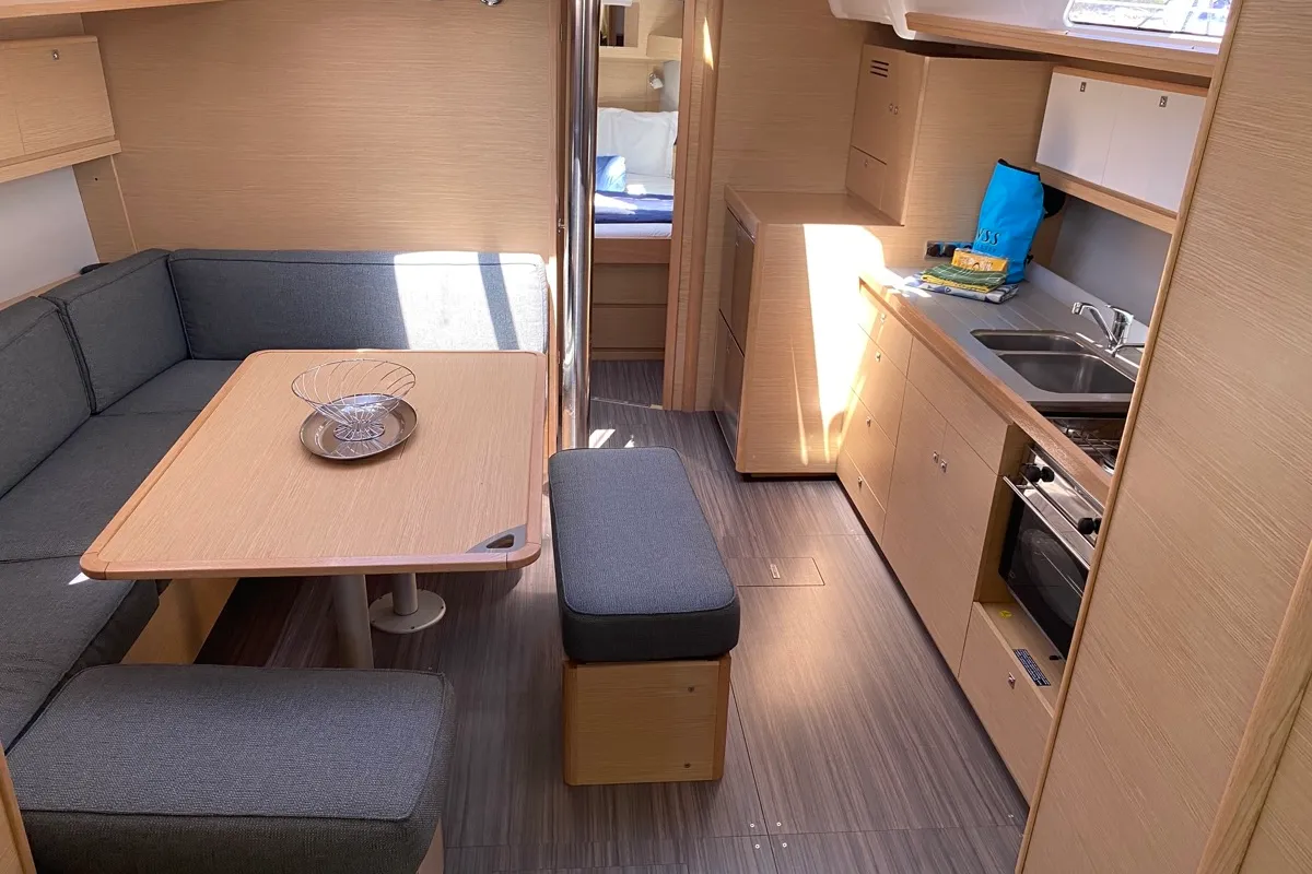Galley of Pavo, a Dufour 430 sailboat at Olbia, Italy