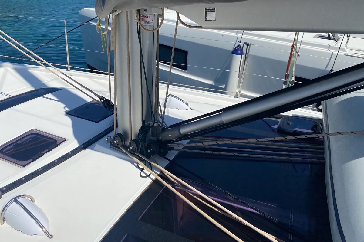 Pavo, a Dufour 430 sailboat at Olbia, Italy