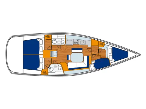 Playmaker, a Beneteau Oceanis 43 sailboat at Općina Sukošan, Croatia