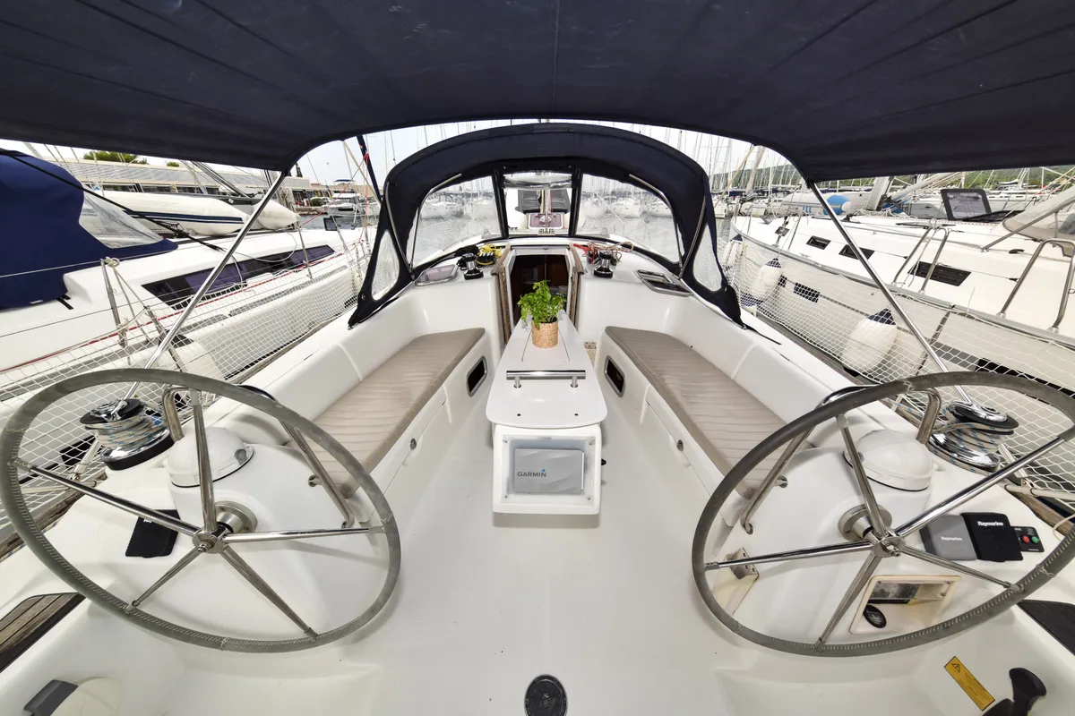 Playmaker, a Beneteau Oceanis 43 sailboat at Općina Sukošan, Croatia