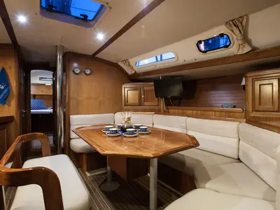 Salon of Pasja, a Dufour 45 Classic sailboat at Zadar, Croatia