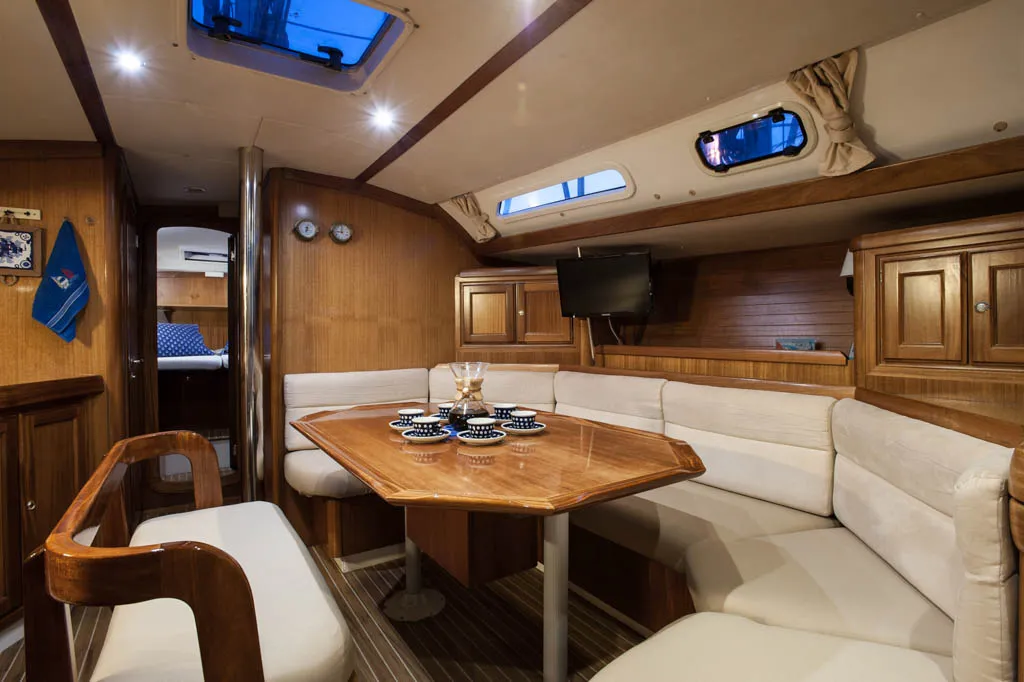Salon of Pasja, a Dufour 45 Classic sailboat at Zadar, Croatia