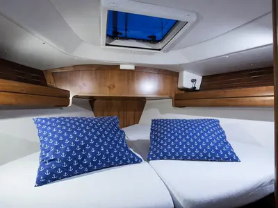 Cabin on Pasja, a Dufour 45 Classic sailboat at Zadar, Croatia