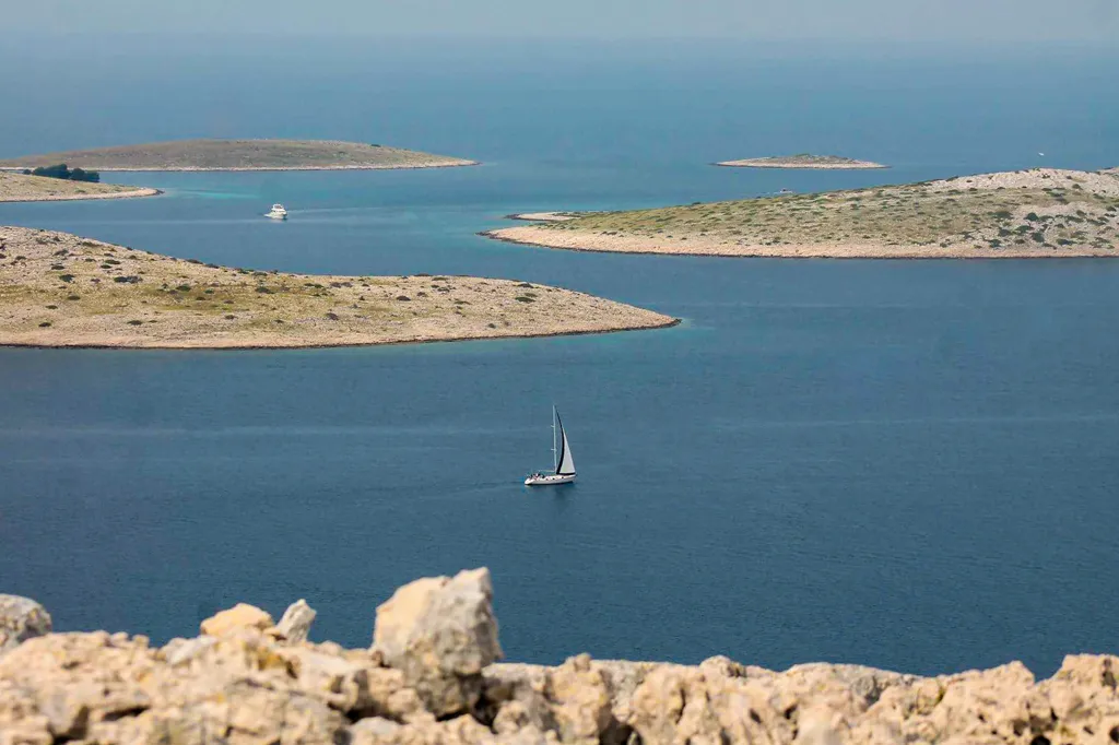 Exterior view of Pasja, a Dufour 45 Classic sailboat at Zadar, Croatia