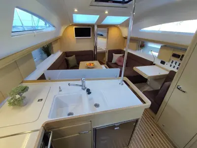 Galley of KARLETA, a Elan Impression 40 sailboat at Baška Voda, Croatia