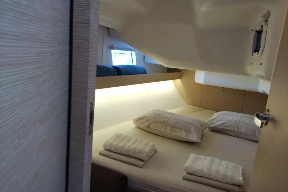 Cabin on KARLETA, a Elan Impression 40 sailboat at Baška Voda, Croatia