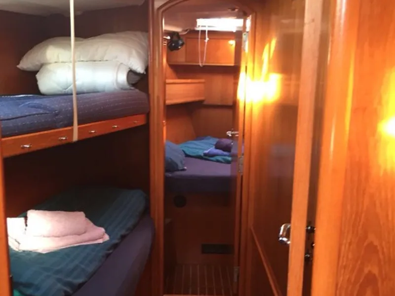 Cabin on Felicita, a Jeanneau Sun Odyssey 54 DS sailboat at Kontokali, Greece