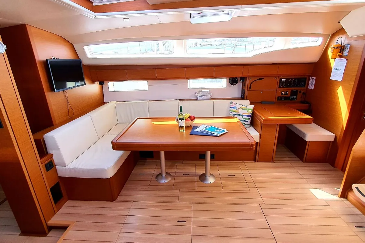 Galley of Magic Angel, a Jeanneau 54 sailboat at Municipal Unit of Rhodes, Greece