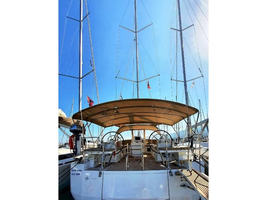 Exterior view of Magic Angel, a Jeanneau 54 sailboat at Municipal Unit of Rhodes, Greece