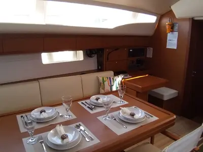 Salon of Magic Angel, a Jeanneau 54 sailboat at Municipal Unit of Rhodes, Greece