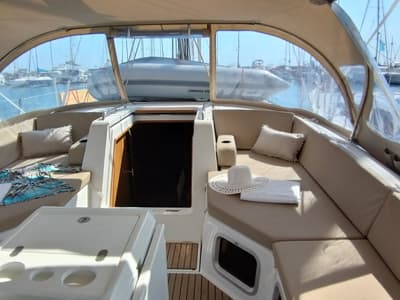 Deck of Magic Angel, a Jeanneau 54 sailboat at Municipal Unit of Rhodes, Greece