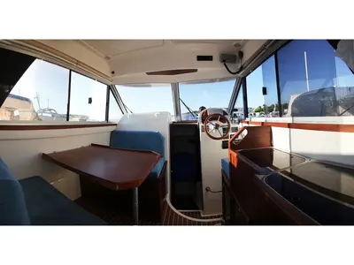 Salon of Danora, a SAS - Vektor Adria Event 850 motorboat at Biograd na Moru, Croatia