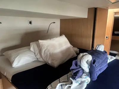 Cabin on Tooth Ferry, a Bali 4.8 catamaran at Parham Town, British Virgin Islands