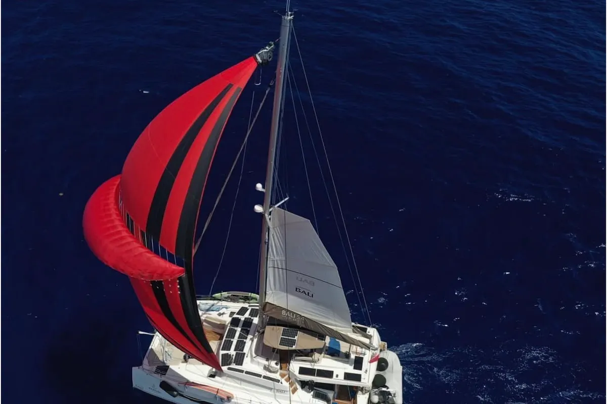 AMURA, a Bali 5.4 catamaran at Marina, Croatia