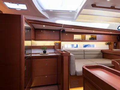 Salon of Petrovich, a Dufour 560 GL sailboat at Primošten, Croatia