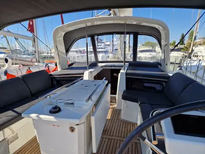 Athanasia, a Beneteau Oceanis 46.1 sailboat at Athens, Greece
