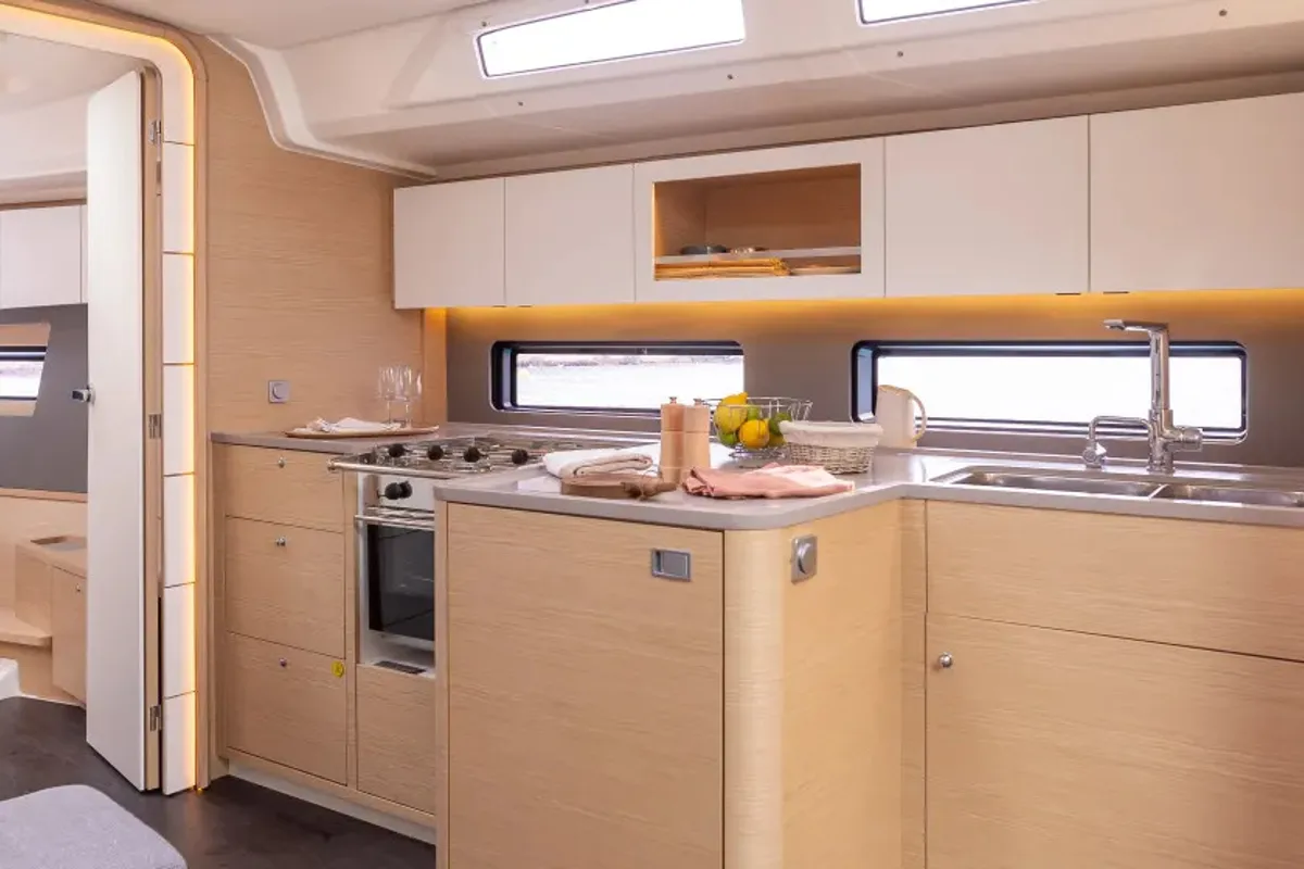 Galley of Dufour 41, a sailboat at Road Town, British Virgin Islands