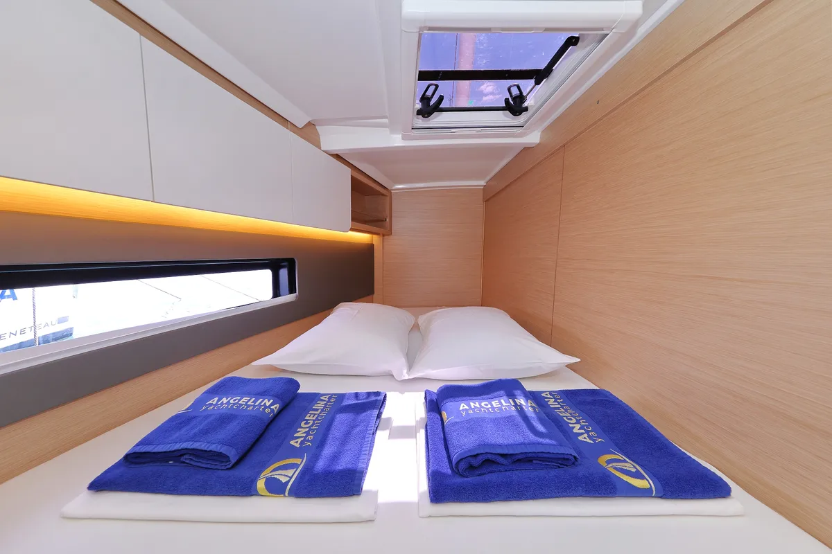 Cabin on Blues, a Dufour 44 sailboat at Grad Trogir, Croatia