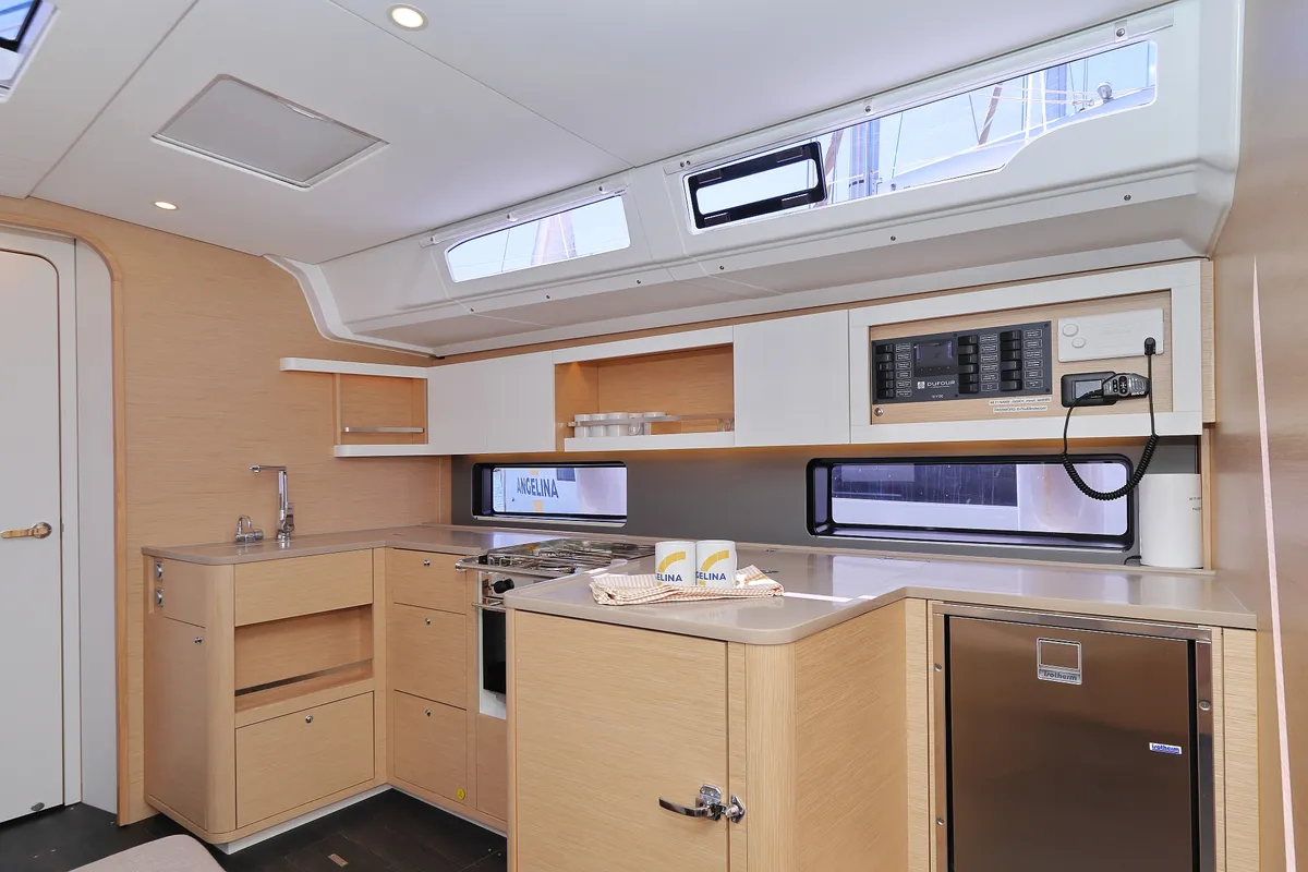 Galley of Blues, a Dufour 44 sailboat at Grad Trogir, Croatia