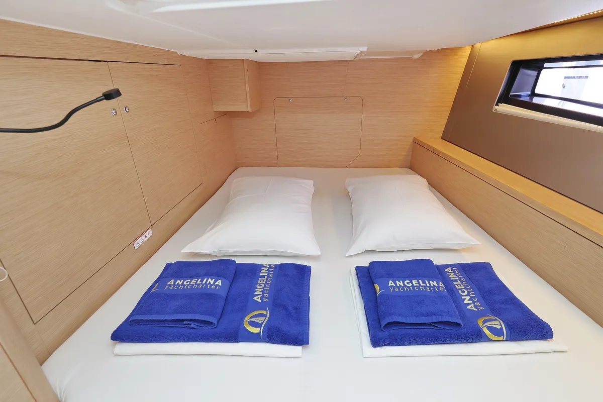 Cabin on Blues, a Dufour 44 sailboat at Grad Trogir, Croatia