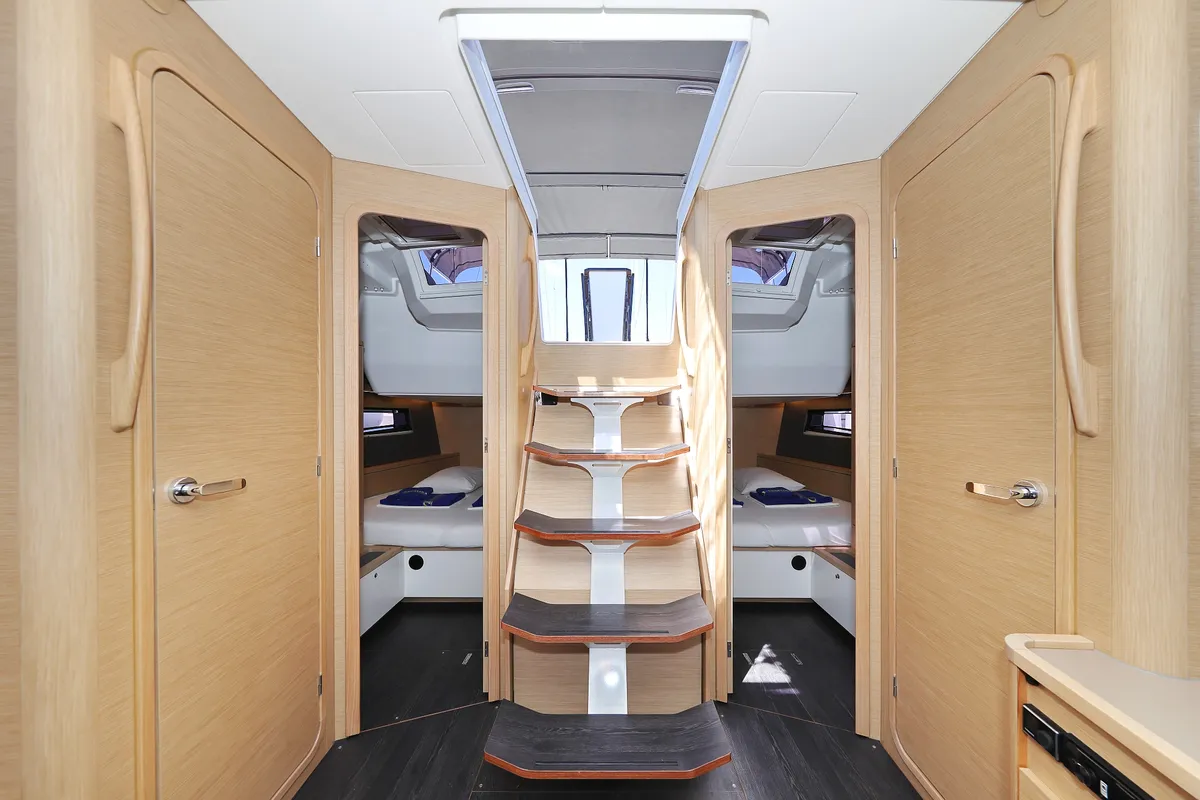 Cabin on Blues, a Dufour 44 sailboat at Grad Trogir, Croatia