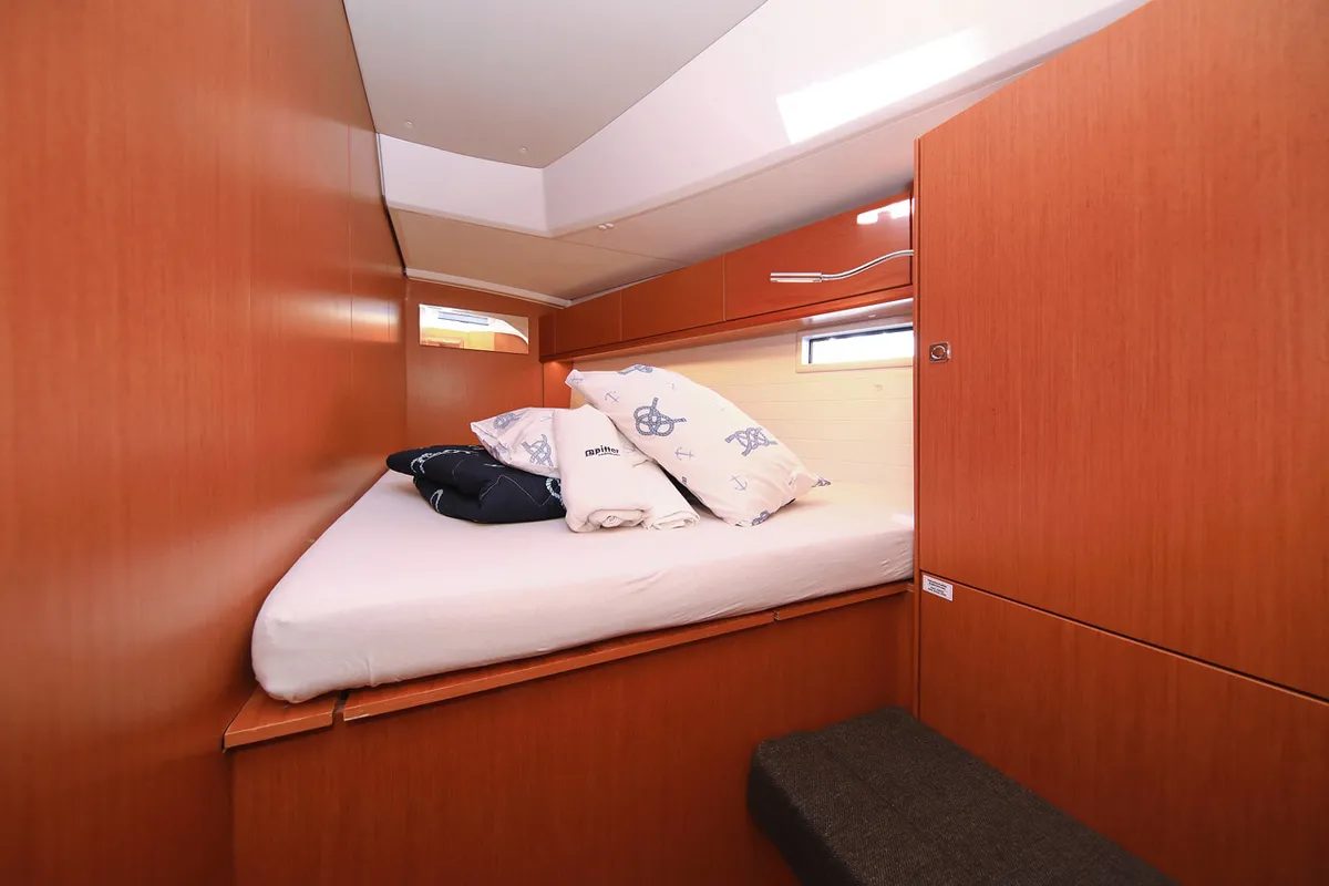 Cabin on Taurus, a Bavaria Cruiser 46 sailboat at Grad Biograd na Moru, Croatia