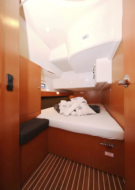 Cabin on Taurus, a Bavaria Cruiser 46 sailboat at Grad Biograd na Moru, Croatia