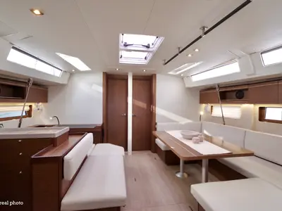 Salon of Jack, a Beneteau Oceanis 51.1 sailboat at Cannigione, Italy
