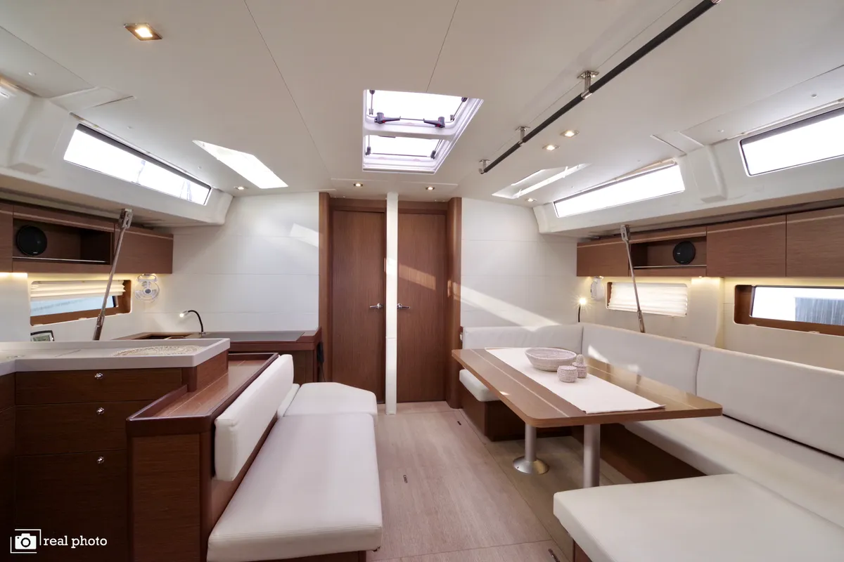 Salon of Jack, a Beneteau Oceanis 51.1 sailboat at Cannigione, Italy