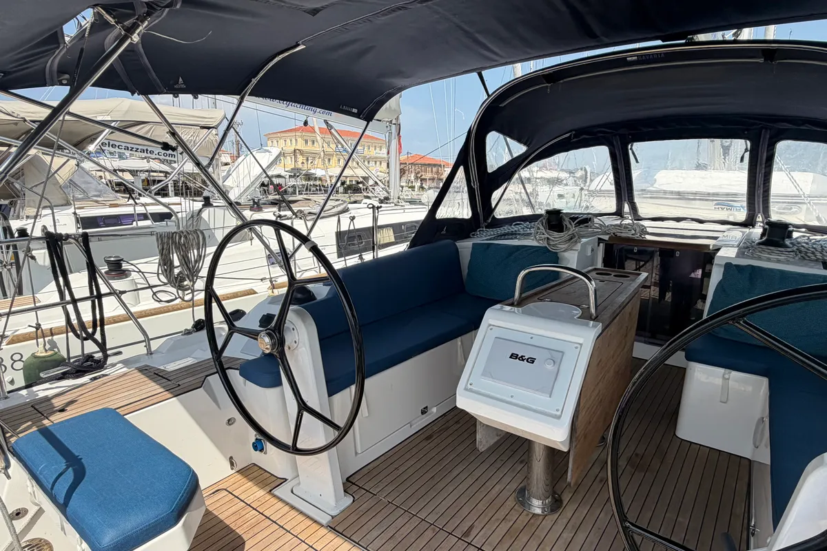 Balarina, a Bavaria C42 sailboat at Municipal Unit of Lefkada, Greece