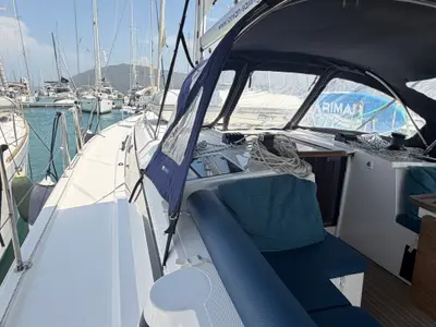 Balarina, a Bavaria C42 sailboat at Municipal Unit of Lefkada, Greece