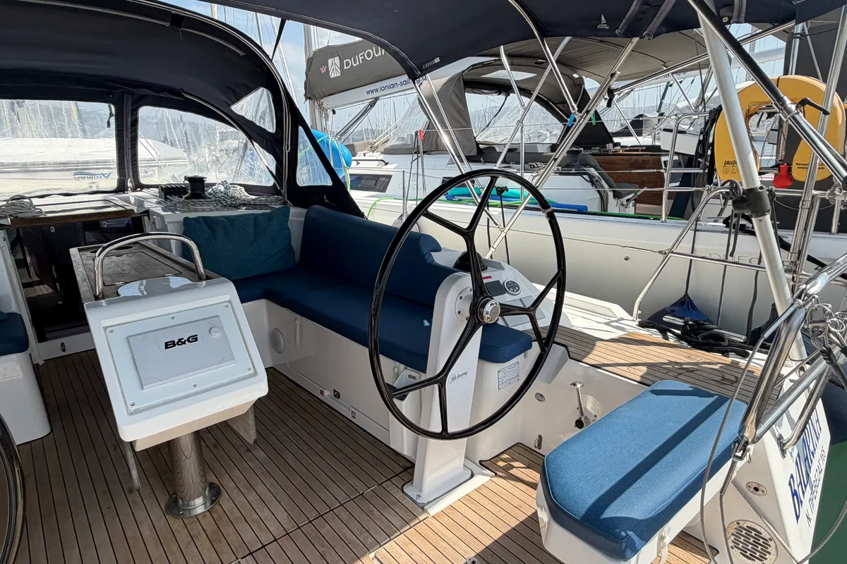 Balarina, a Bavaria C42 sailboat at Municipal Unit of Lefkada, Greece