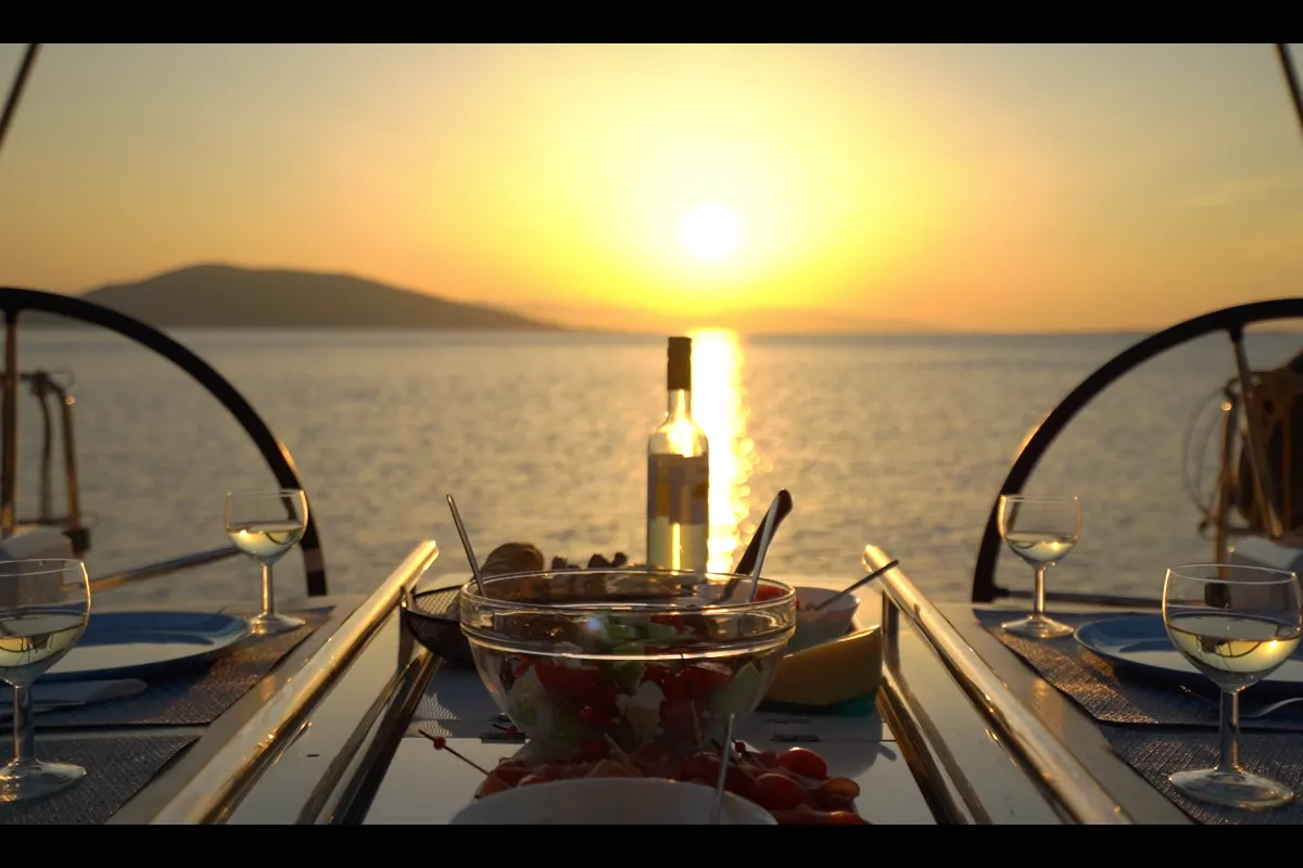 Deck of Salt Shaker, a Beneteau Oceanis 41.1 sailboat at Kos, Greece