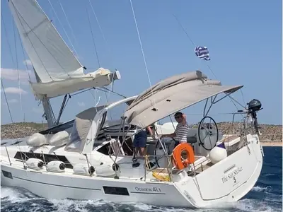 Exterior view of Salt Shaker, a Beneteau Oceanis 41.1 sailboat at Kos, Greece