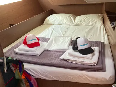 Cabin on Salt Shaker, a Beneteau Oceanis 41.1 sailboat at Kos, Greece