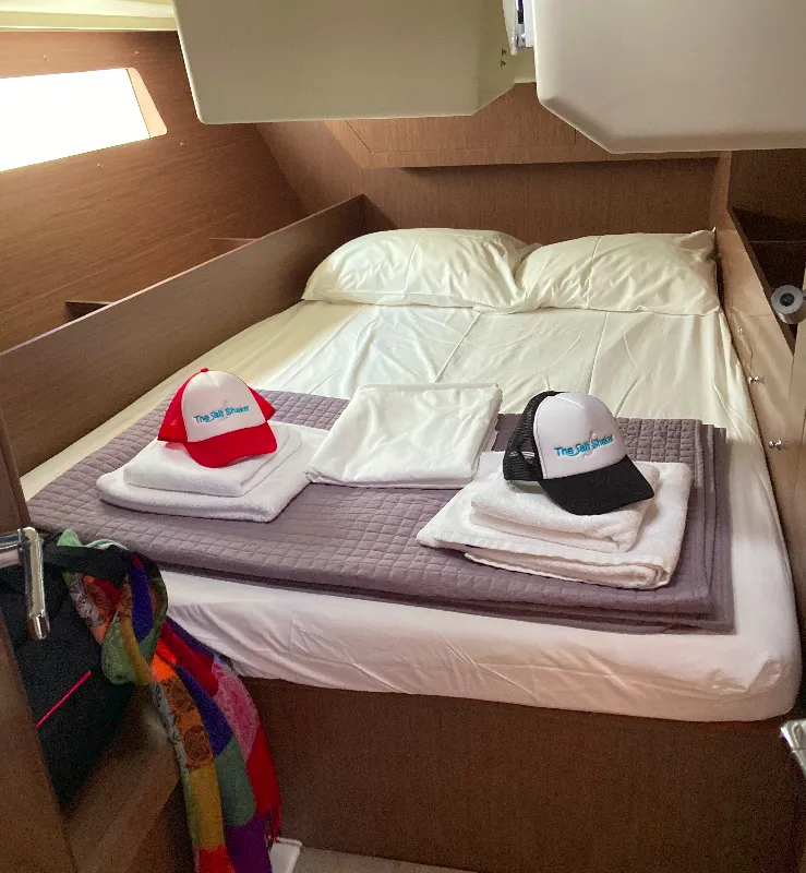 Cabin on Salt Shaker, a Beneteau Oceanis 41.1 sailboat at Kos, Greece