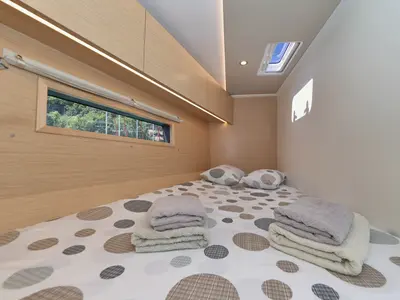 Cabin on Aroha, a Hanse 460 sailboat at Dubrovnik, Croatia