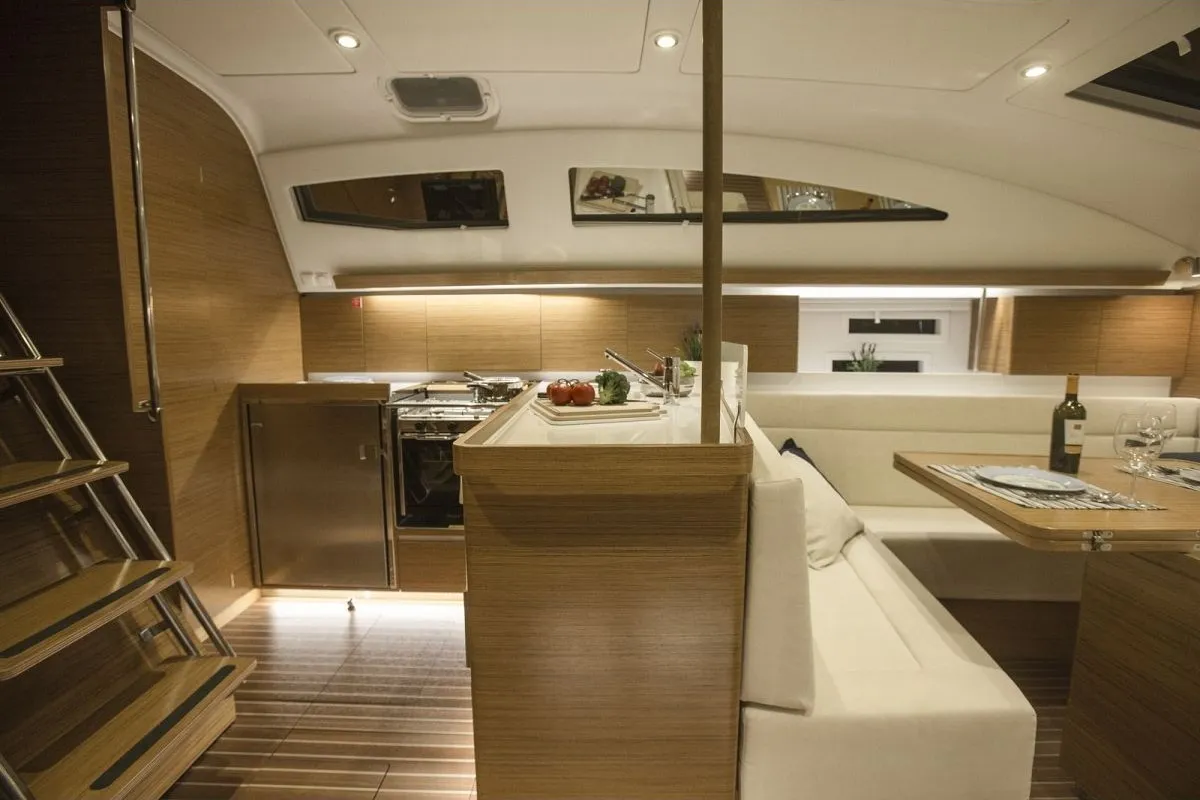 Galley of Popaj, a Elan Impression 45 sailboat at Zadar, Croatia