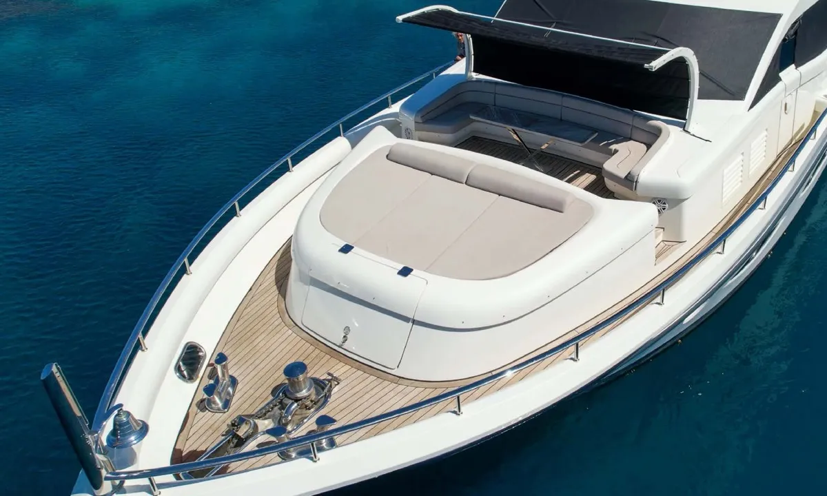 Deck of Den Den, a Gulet Luxury Motor Yacht motor yacht at Bodrum, Turkey