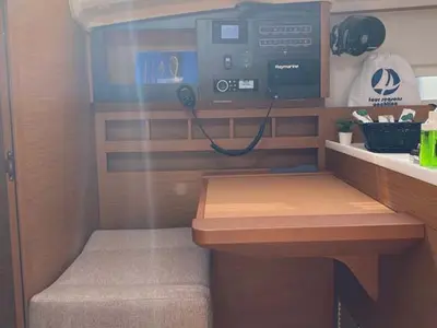 Salon of Marelli, a Jeanneau Sun Odyssey 410 sailboat at Trogir, Croatia