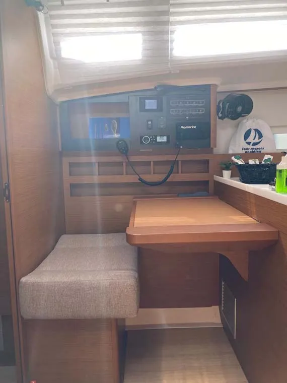 Salon of Marelli, a Jeanneau Sun Odyssey 410 sailboat at Trogir, Croatia