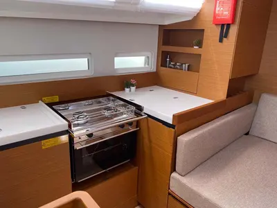 Galley of Marelli, a Jeanneau Sun Odyssey 410 sailboat at Trogir, Croatia