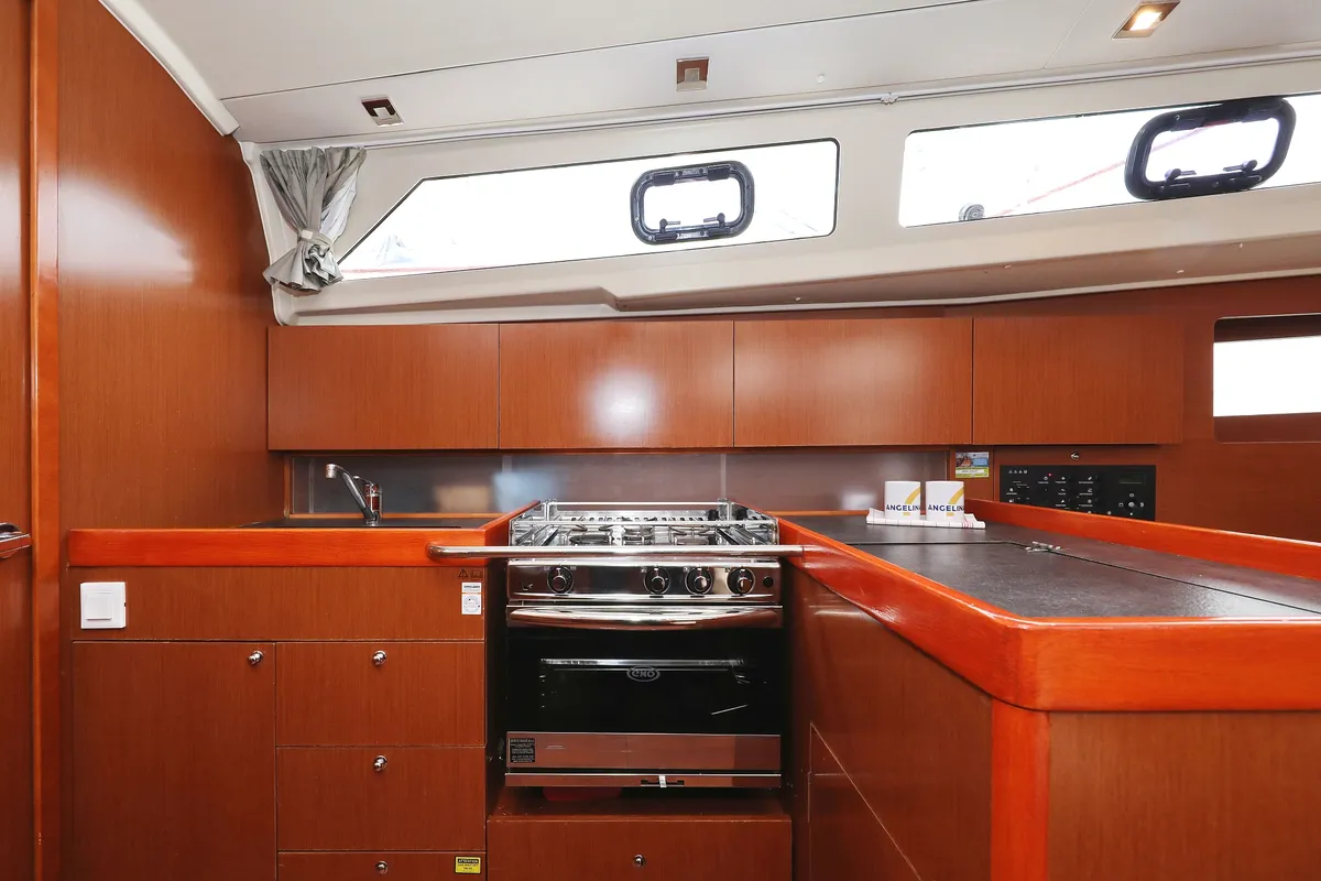 Galley of Dream Course, a Beneteau Oceanis 41.1 sailboat at Vodice, Croatia
